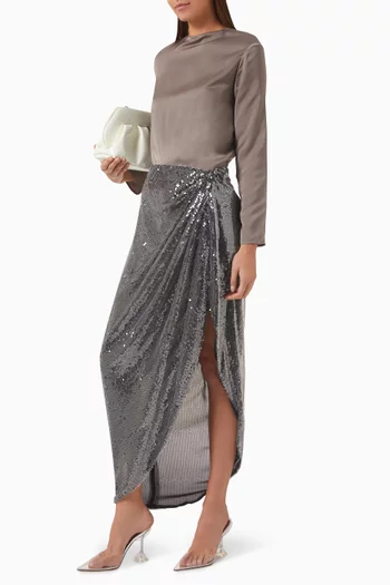 Leyla Sequin-embellished Maxi Skirt