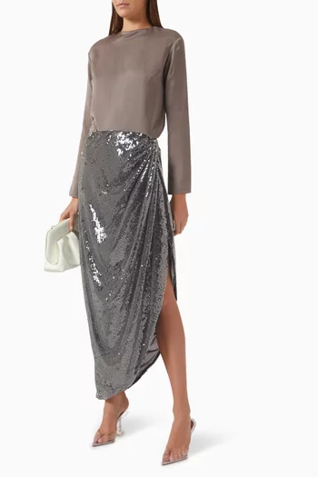 Carmen Top in Satin