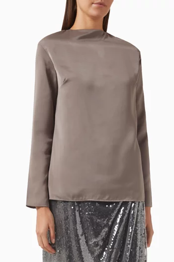 Carmen Top in Satin