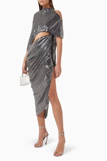 Sophia Sequin-embellished Midi Dress