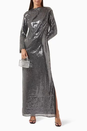 Carmen Sequin-embellished Maxi Dress