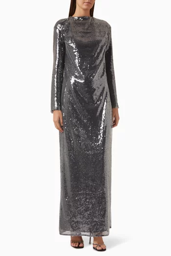Carmen Sequin-embellished Maxi Dress