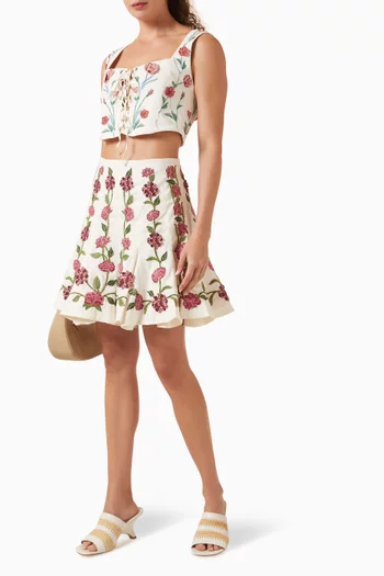 Cornalina Mosqueta Top in Linen