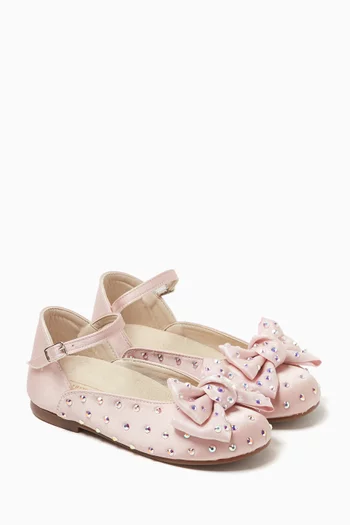 Rhinestone-embellished Ballet Flats