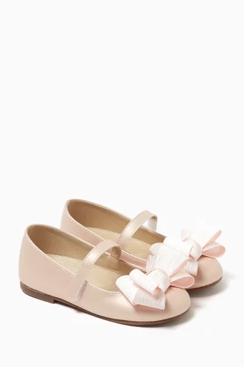 Bow-embellished Ballet Flats