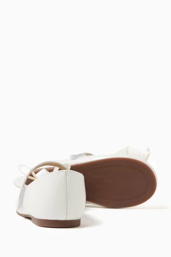 Bow-embellished Ballet Flats
