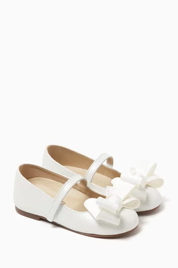 Bow-embellished Ballet Flats