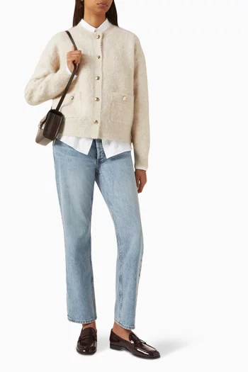 كارديغان بوبي نسيج صوف