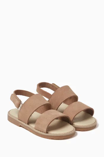 Double Strap Sandals in Leather