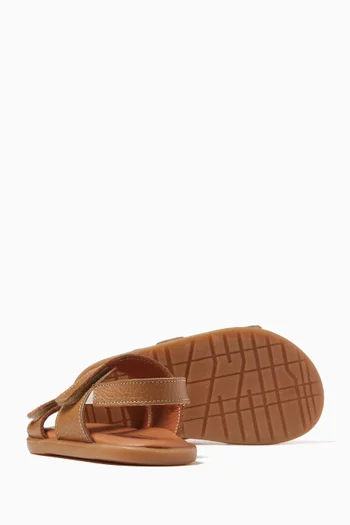 Double Strap Sandals in Leather