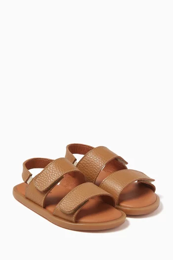Double Strap Sandals in Leather