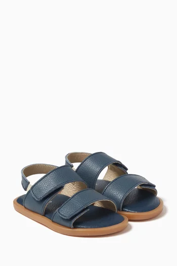 Double Strap Sandals in Leather