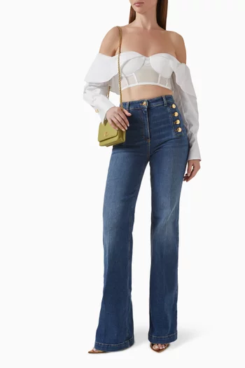 Cropped Bustier Top in Cotton