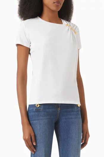 ELISABETTA FRANCHI 売れ筋商品|||エリザベスフランキ Tシャツ トップス レディース Tops Azure ELISABETTA FRANCHI エリザベスフランキ Tシャツ トップス