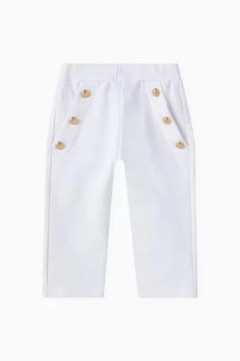 Embellished Button Sweatpants