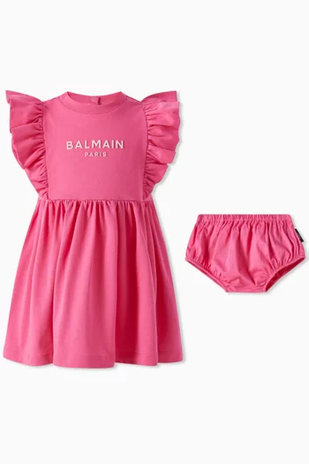 Logo Ruffle Dress