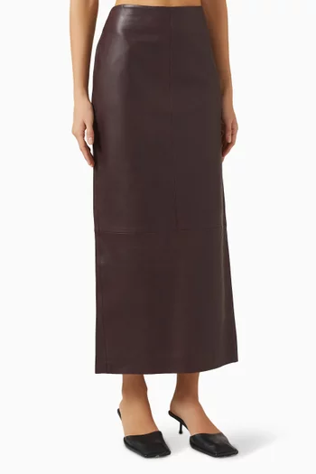 Column Skirt in Leather