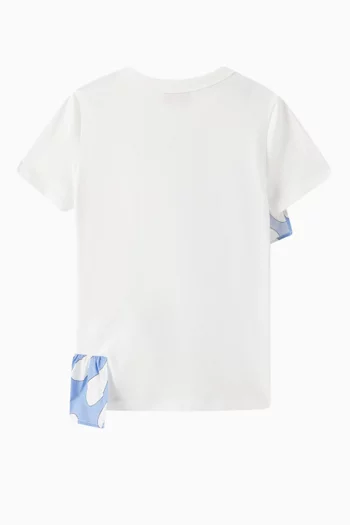 Logo Ruffle Top in Jersey