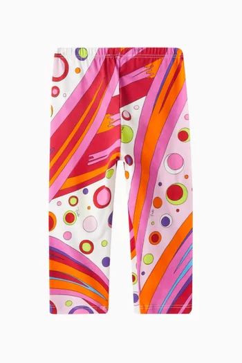 Abstract-print Leggings in Viscose