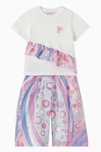Fontane-print Pleated Shorts