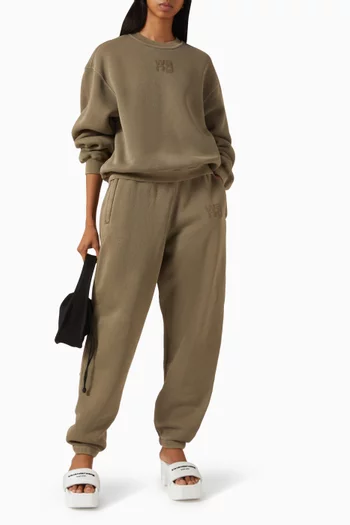 Puffed Logo Sweatshirt in Cotton-terry