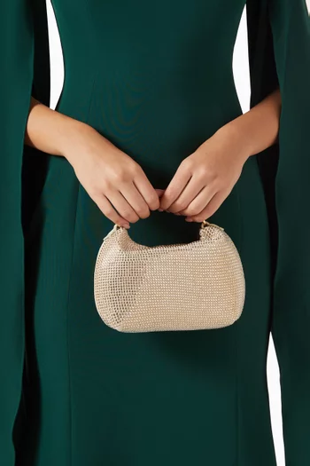Mini Duo Crystal Clutch in Suede