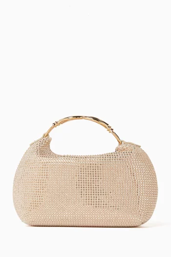 Mini Duo Crystal Clutch in Suede
