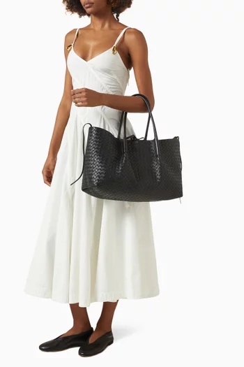 حقيبة يد بيناكوتيكا متوسطة جلد عجل مجدول