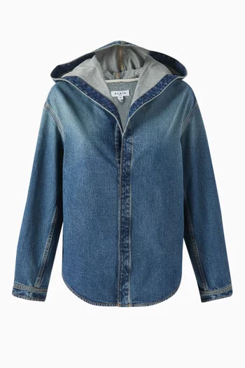 Hooded Shirt in Denim