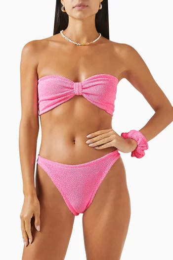 Jean Bandeau Bikini Set in Stretch Nylon