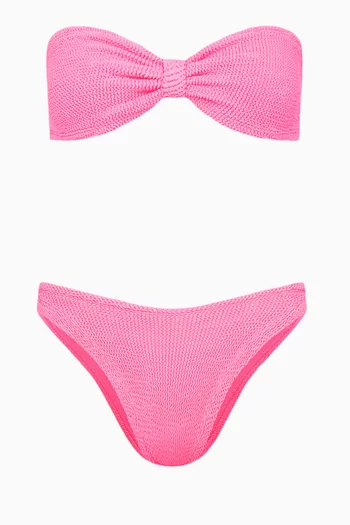 Jean Bandeau Bikini Set in Stretch Nylon