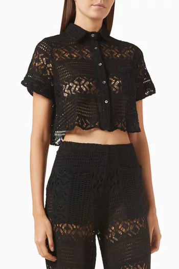 Gala Crop Top in Crochet