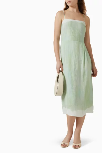 Painted-border Midi Dress