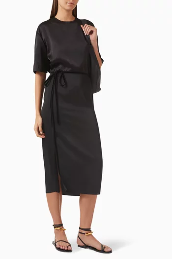 Fluid T-shirt in Satin