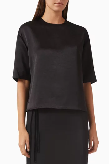 Fluid T-shirt in Satin