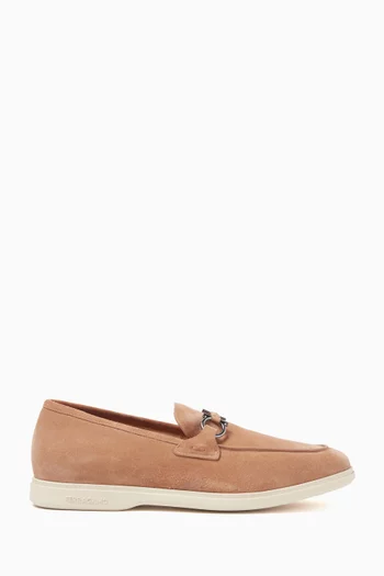 Gancini Loafers in Suede