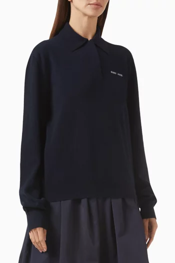 Polo Sweater in Cashmere Knit