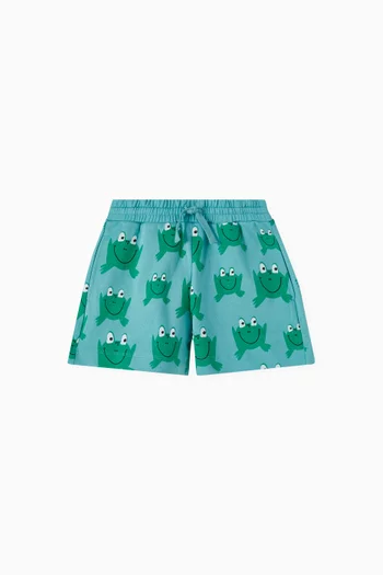 Frog-print Sweatshorts in Cotton