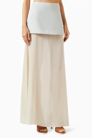 Converge Maxi Skirt in Crepe & Georgette