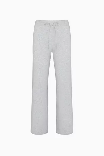 Cotton Jersey Straight-leg Pants