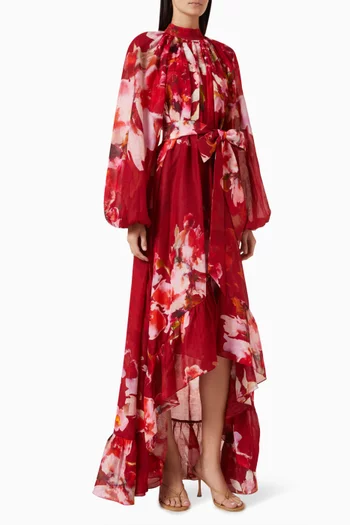 Tuhi High-low Dress in Organza-blend