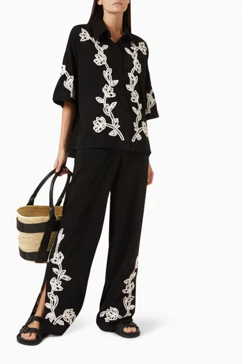 Daha Floral-embroidered Pants