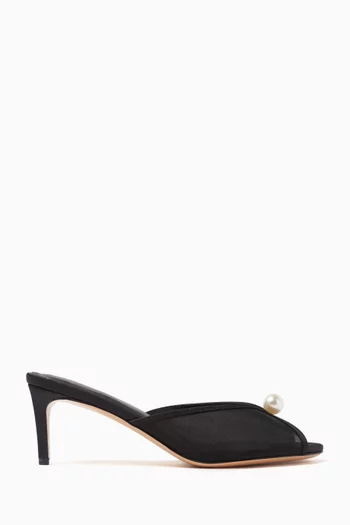 Sadie 65 Mule Sandals in Mesh & Leather