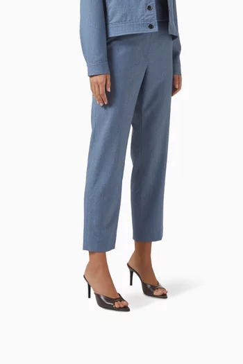 حذاء بريا مفتوح من الخلف بكعب 80 مم جلد