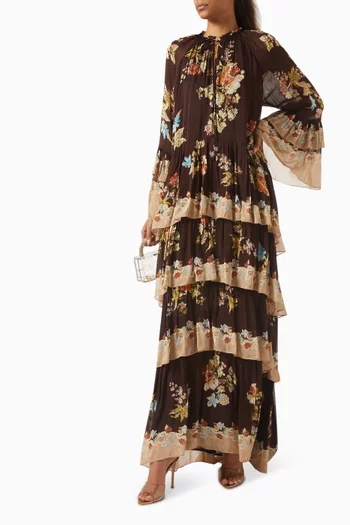 Rohi Floral-print Tiered Maxi Dress