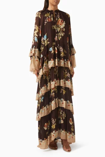 Rohi Floral-print Tiered Maxi Dress