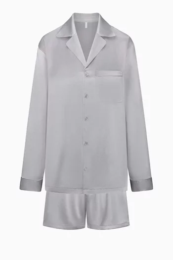 Hotel Shine Long-sleeve Button-up Sleep Set