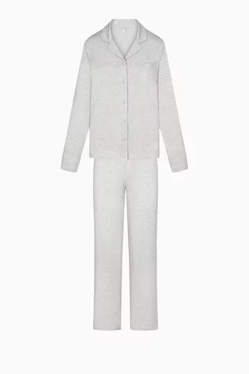 Sleep Long Sleeve Button-up Set