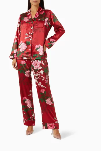 Lila Tardieu Floral Pyjama Set in Silk
