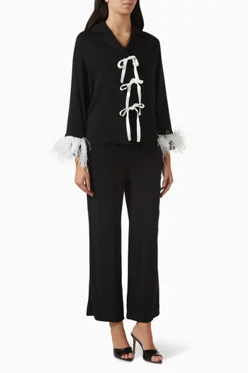 The Bow Pyjama Set in Viscose